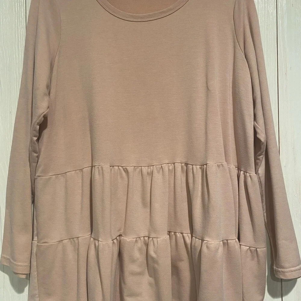 Jane and Delancey Soft Pink Tiered Tunic - Picture 1 of 2